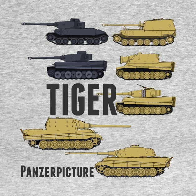 Tiger T-Shirt by Panzerpicture